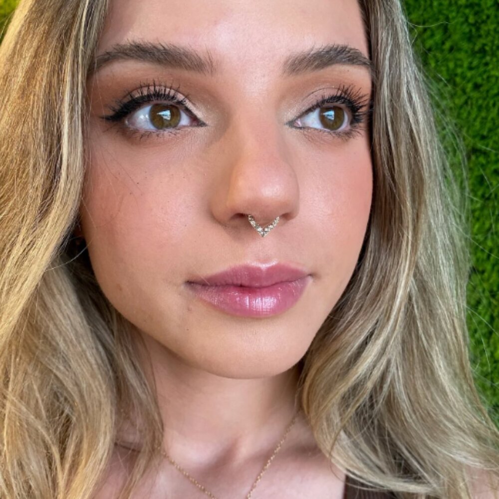 Buddha Jewelry, Rise + Shine - CZ - Clicker (White Gold, 3/8")